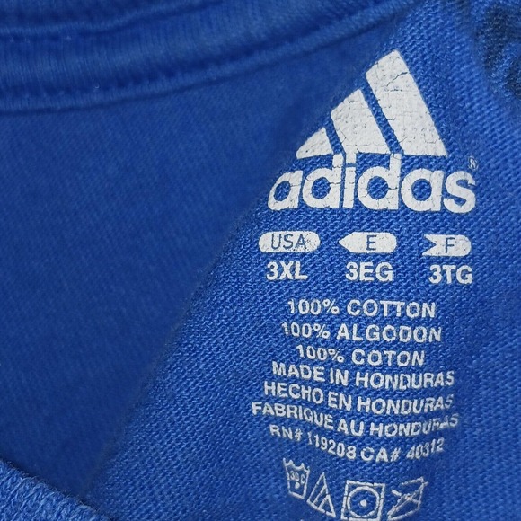 Adidas Men's Adult Sz 3X Tee Shirt T Blue OKC Thunder Basketball Athletic Casual - Picture 3 of 9